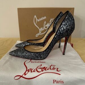 Beautiful Christian Louboutin IRIZA GLITTER PUMPS
